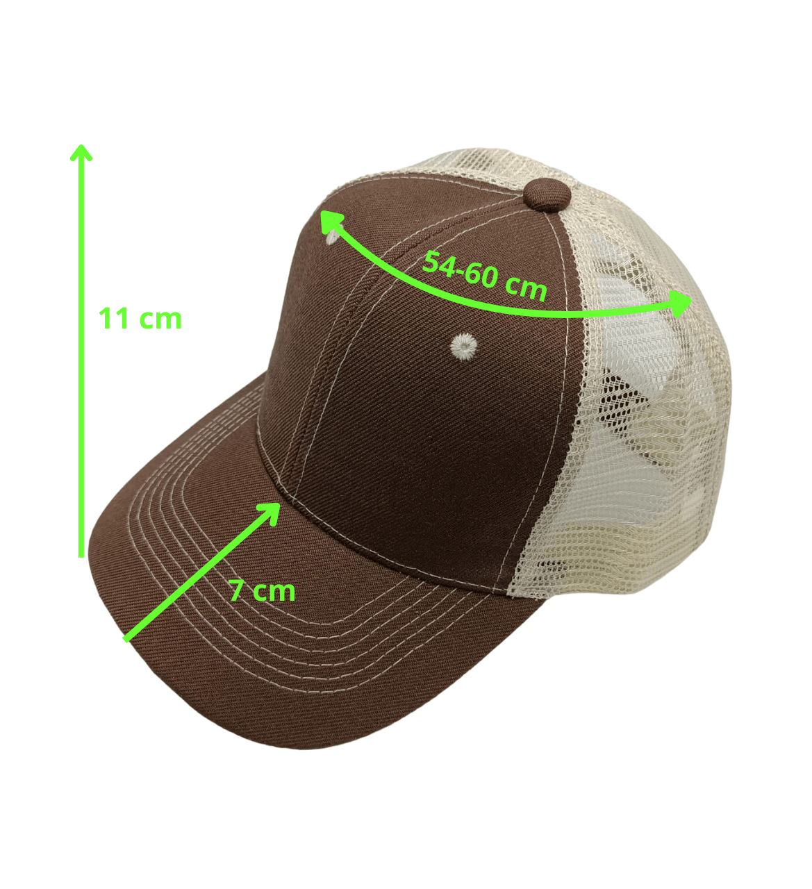 GORRA ACRILICO CURVA CON MALLA SNAPBACK LISA - Imagen 2